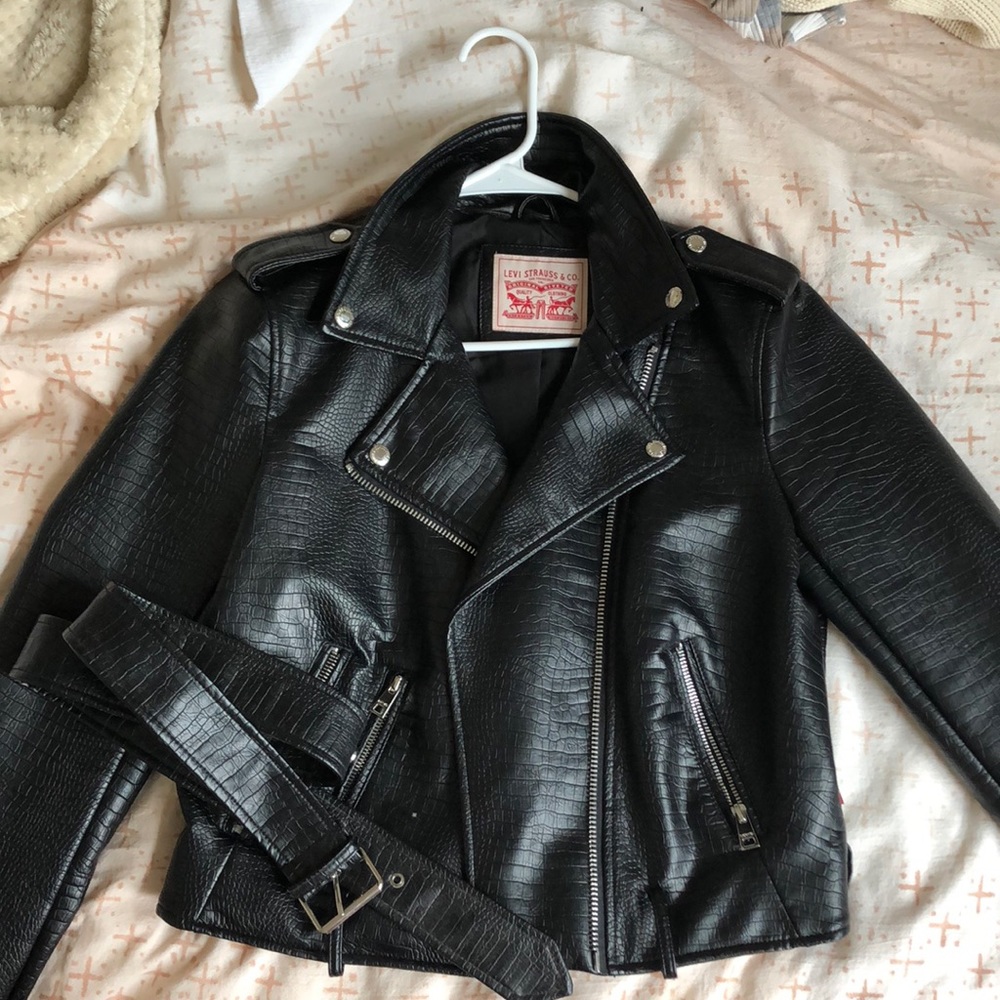 Faux crocodile Levi’s leather jacket